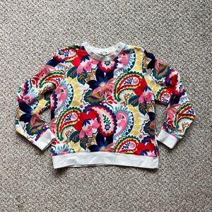 Boden Hannah Floral Printed Sweatshirt M